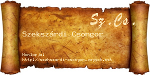 Szekszárdi Csongor névjegykártya