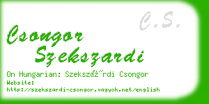 csongor szekszardi business card